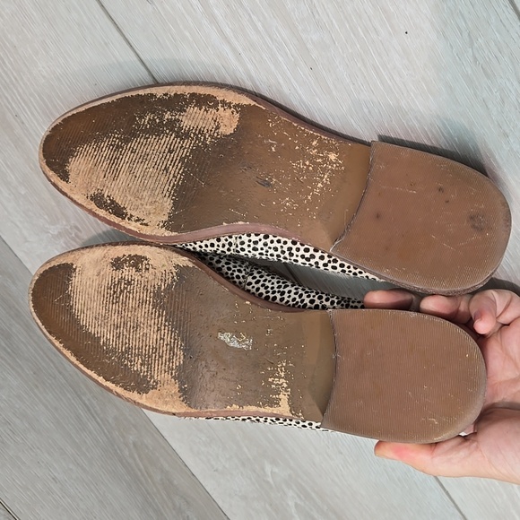 Madewell Women Fur Cheetah Mule Slip-On Loafers Shoes Sz 7 - Picture 11 of 13